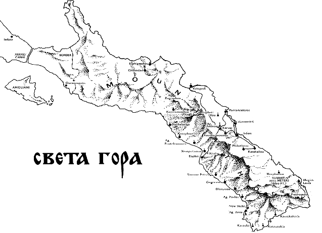 sveta gora mapa Manastir Hilandar, Sveta Gora Atos sveta gora mapa